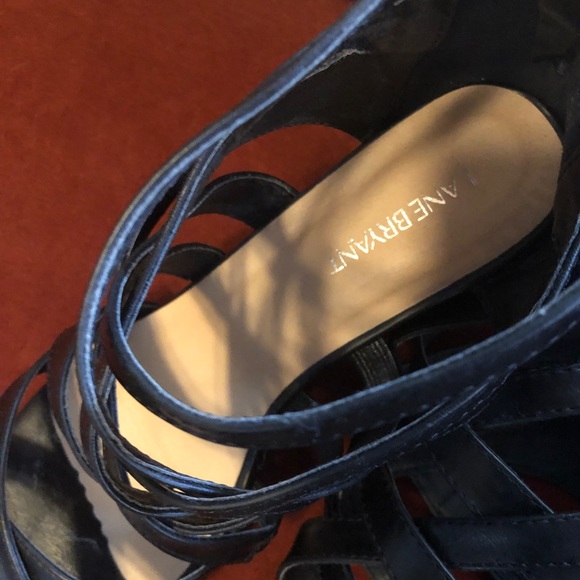 Lane Bryant Black Wedge Sandals 10W - Picture 3 of 7